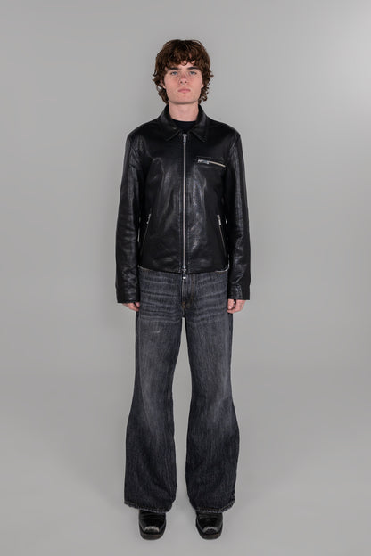 GRAIN BLOUSON JACKET (BLACK)