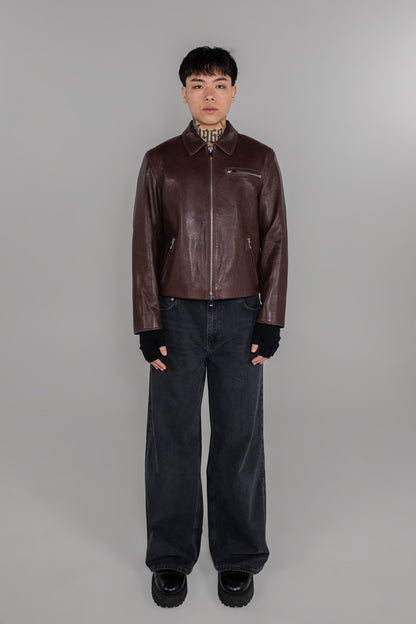 GRAIN BLOUSON JACKET (BORDEAUX)