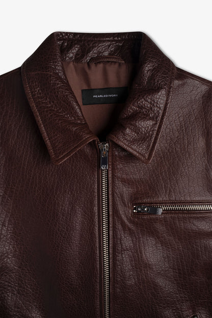 GRAIN BLOUSON JACKET (BORDEAUX)