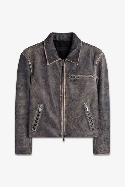 DISTRESSED BLOUSON JACKET