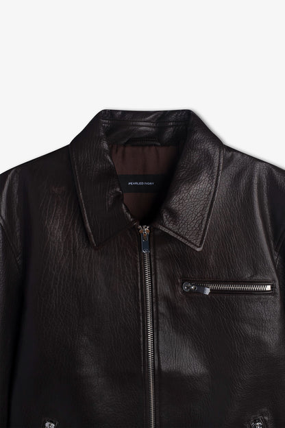 GRAIN BLOUSON JACKET (ESPRESSO)